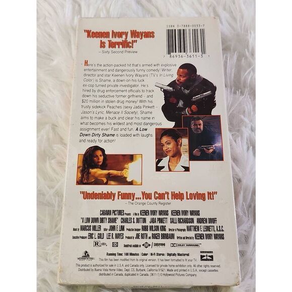 Seated VHS A Low Down Dirty Shame - Picture 2 of 3